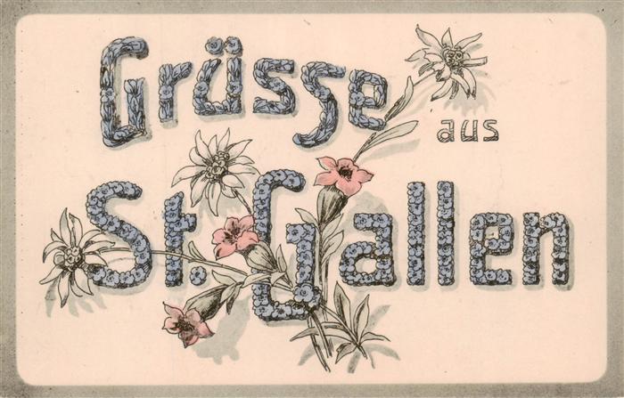 St Gallen SG Grusskarte
