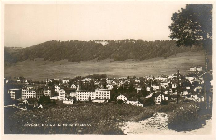 Ste Croix VD et le Mt de Baulmes