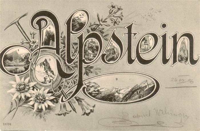 Alpstein GR Teilansichten Weg zur Altenalp mit Altmann und Saentis