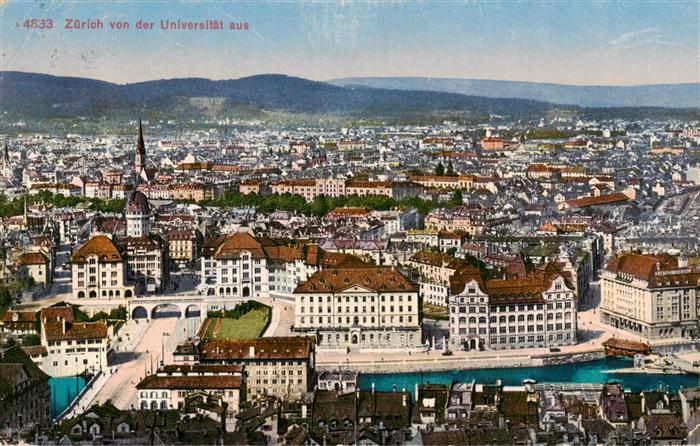 Zuerich  ZH Blick von der Universitaet