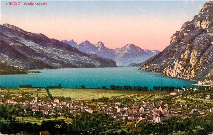 Wallenstadt Walenstadt SG Panorama Feldpost