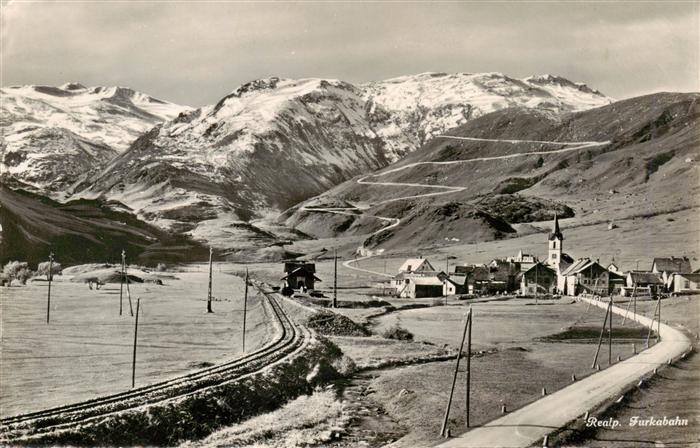 Realp UR Panorama mit Furkabahn