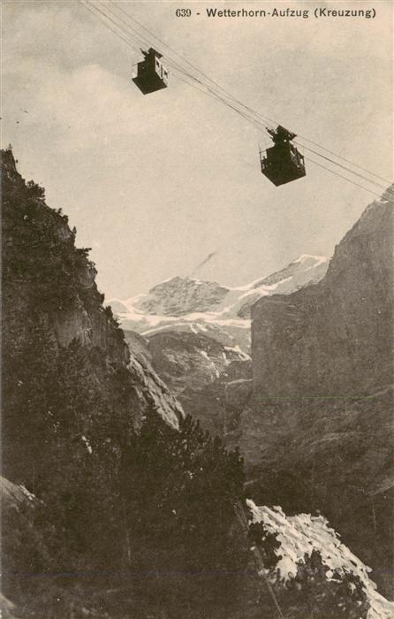 Wetterhorn 3236m Lauterbrunnen BE Aufzug Kreuzung
