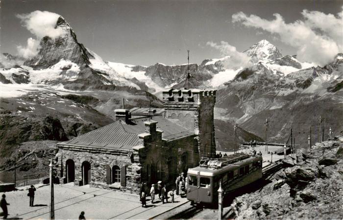 Zermatt VS Station Gornergrat mit Matterhorn Dent Blanche