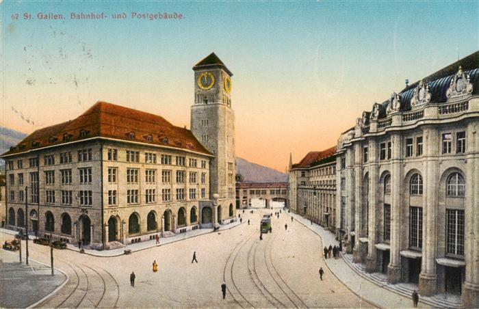 St Gallen SG Bahnhof- und Postgebaeude