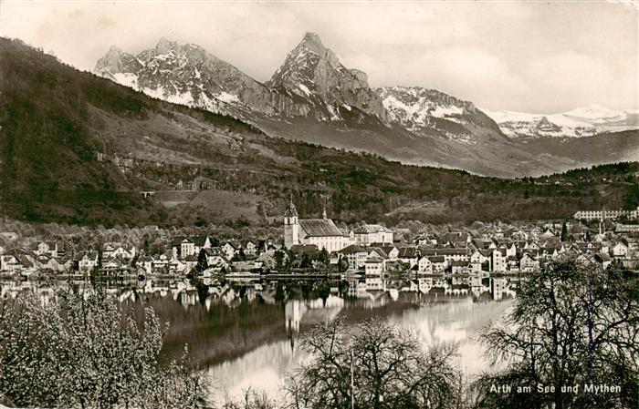 Arth  SZ Panorama Blick gegen Mythen