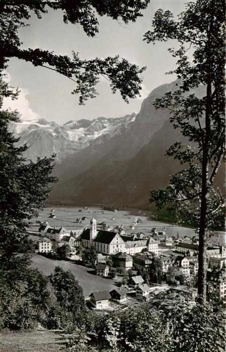 Engelberg  OW Panorama Blick ins Tal Alpen