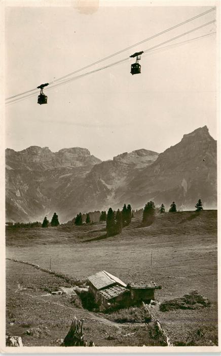 Engelberg  OW Schwebebahn mit Gerschnialp und Hahnen