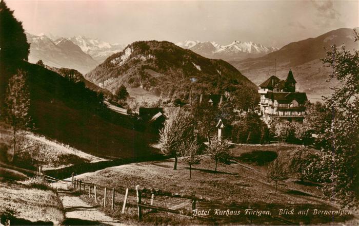 Fuerigen Stansstad NW Hotel Kurhaus Fuerigen Blick auf Berner Alpen