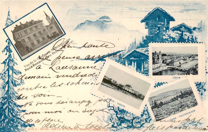 Les-Brenets NE Cue de la Confiserie Neuchateloise Zuerich Theater Panorama Polyt