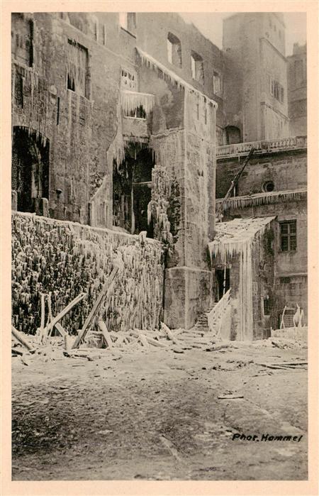 STUTTGART  CITY Brand des Stuttgarter Alten Schlosses Die vereiste Schlossruine