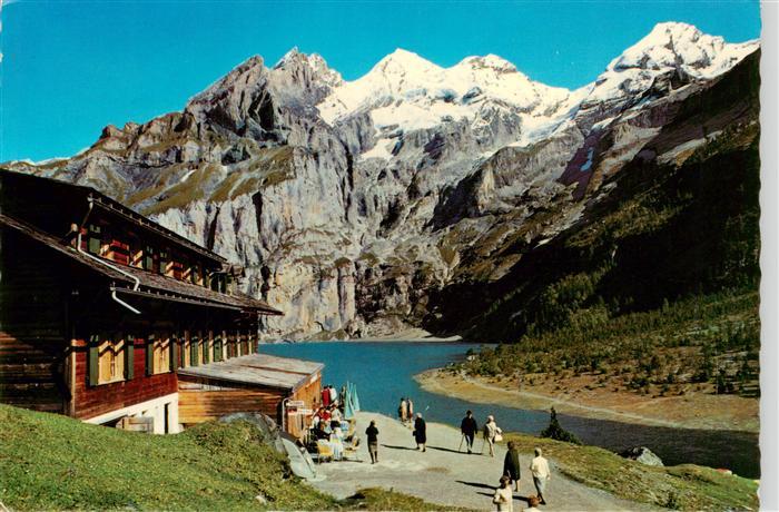 Oeschinensee oeschinensee 1578m BE Hotel Oeschinensee mit Bluemlisalpgruppe und
