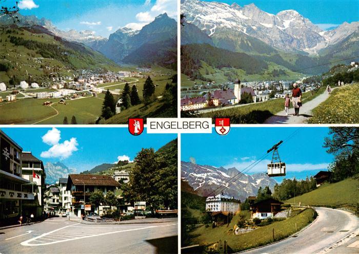 Engelberg OW Panorama Strassenpartien Seilschwebebahn