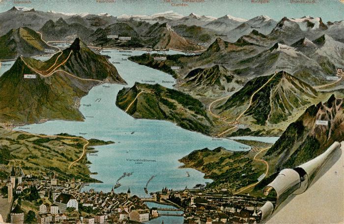 Luzern  LU Panoramakarte