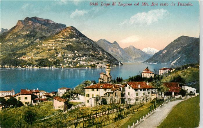 Pazzallo Lugano TI Lago di Lugano e col Monte Bre
