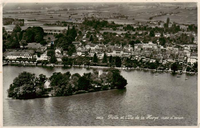 Rolle  VD et l’Ile de la Harpe Vue aerienne