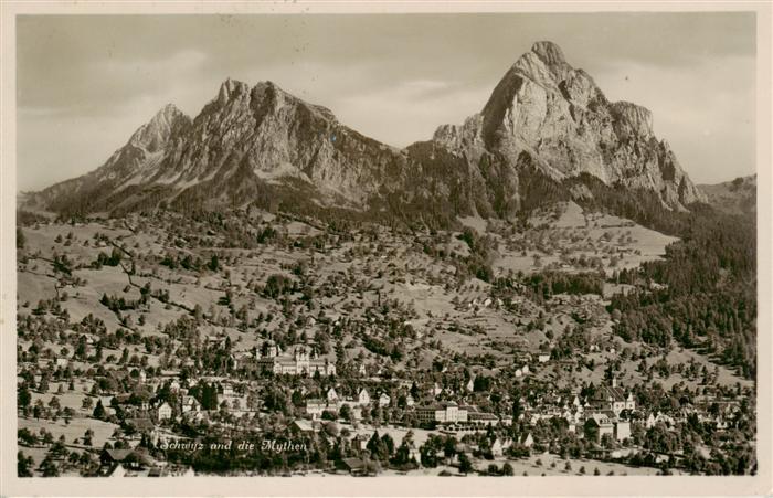 Schwyz SZ Panorama mit Mythen