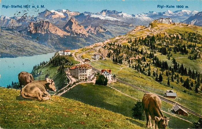 Rigi Staffel Panorama Alpen