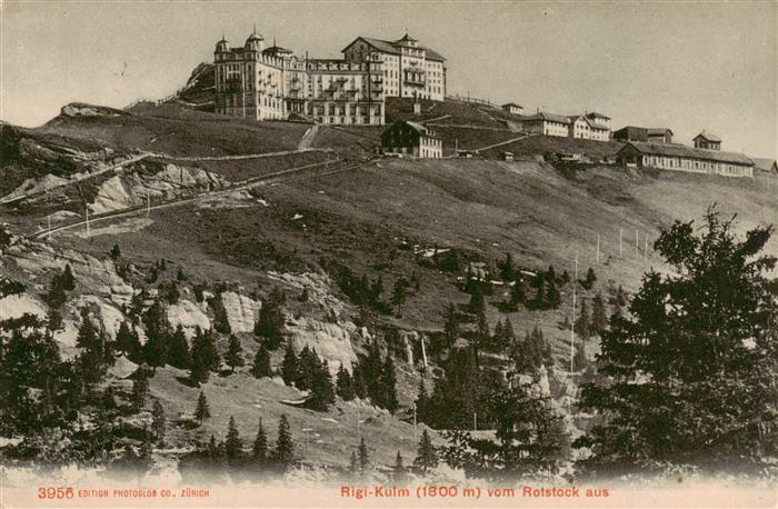 Rigi Kulm Ansicht vom Rotstock aus Berghotel