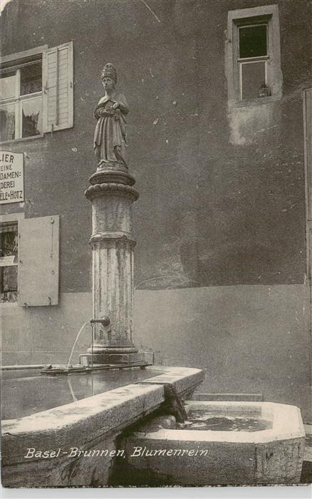 Basel BS Brunnen Blumenrein