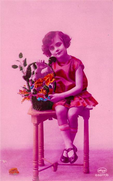 Foto Amag Nr. Nr. 83817/6 Kind Blumenkorb