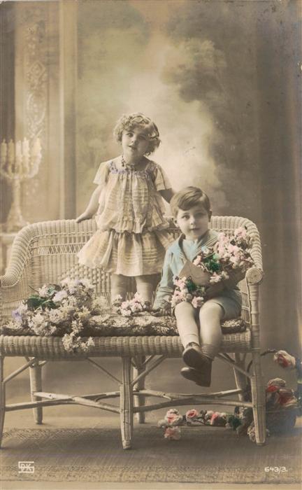 Foto SDK Nr. Nr. 643/3 Kinder Blumen