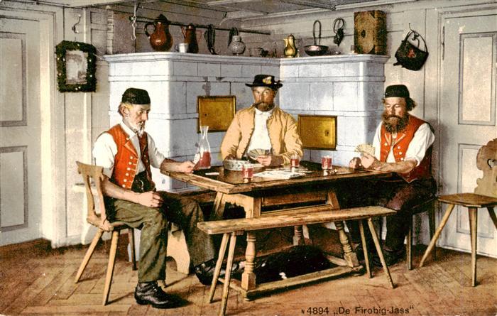 Kartenspiel-Postkarte De Firobig Jasss Nr. 4894