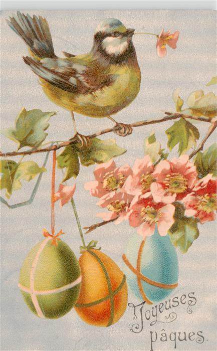 Ostern Easter Paques Pasqua Vogel Eier Litho