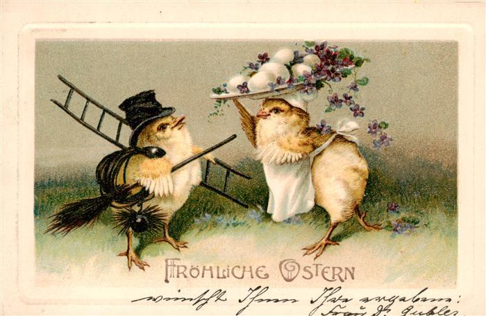 Vermenschlicht Kueken Ostern