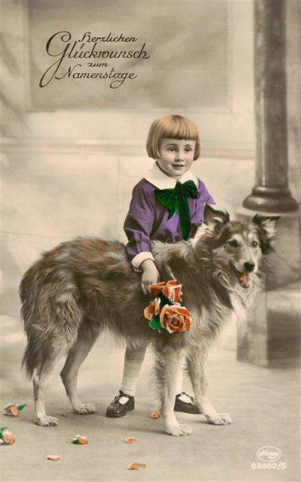 Foto Amag Nr. Nr. 63382/5 Namentag Kind Hund