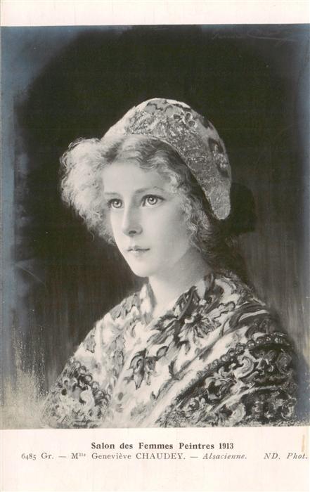 Foto Salon de 1913 Nr. Nr. 6485 Genevieve Chaudey Alsacienne ND