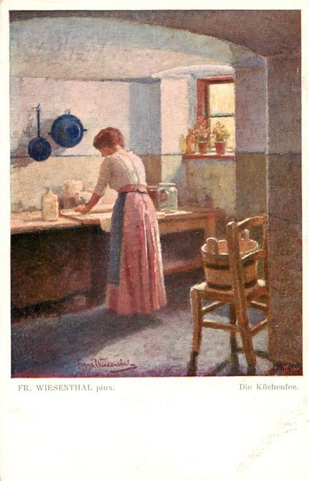 Verlag Wiener Kuenstler-Postkarte Nr. Nr. 368 Fr. Wiesenthal Die Kueechenfee