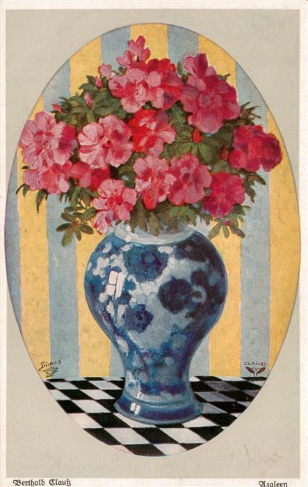 Verlag Primus Nr. Nr.3146 Berthold Clauss Uzaleen Blumen Vase