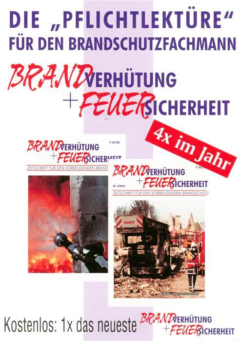 Werbung Reklame Feuerwehr Brand Verhuetung Feuer Sicherheit