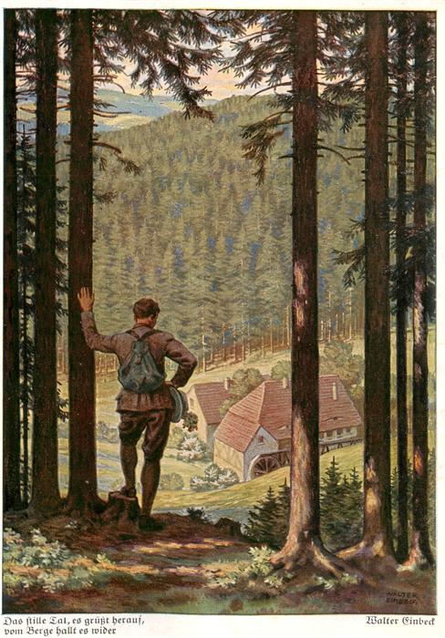 Walter E. Kuenstlerkarte Das Stille Tal
