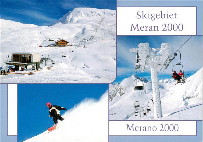 Sessellift Chairlift Telesiege Skigebiet Meran Merano