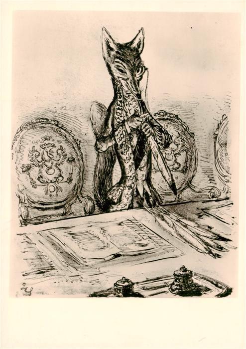 Weber A. Paul Kuenstlerkarte Der Diplomat Lithographie Nr. 148