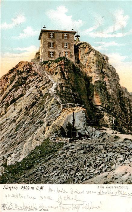 Saentis 2504m AR Hotel auf dem Hohen Saentis