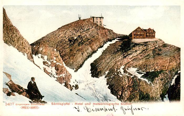 Saentis 2504m AR Gipfel Hotel und Meteorologische Station