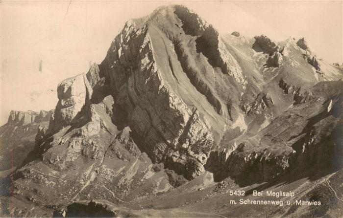 Meglisalp 1520m Altmann AR mit Schrennenweg und Marwies