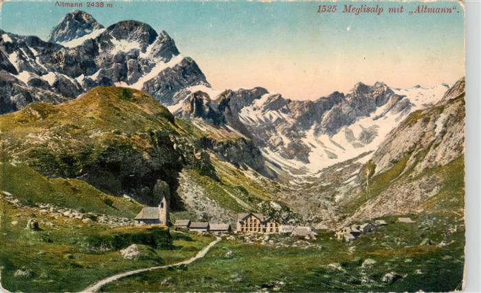 Meglisalp 1520m Altmann AR Panorama mit Kirche