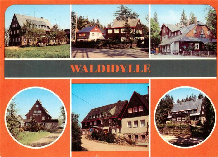 Waldidylle Altenberg FDGB Erholungsheim Falkenhorst Teilansicht HO Hotel und Gas