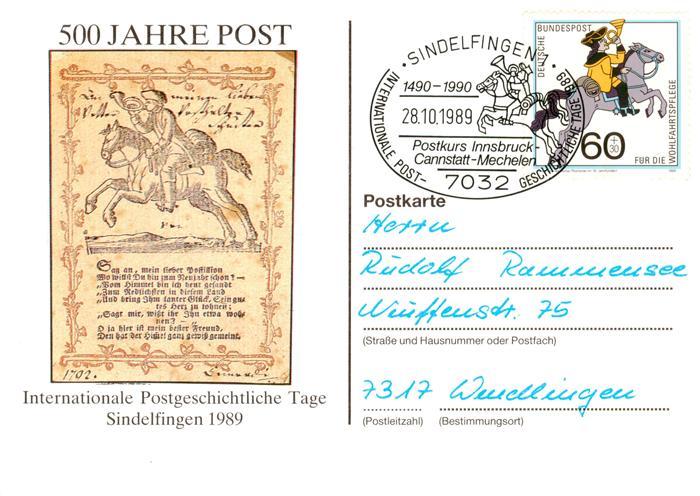 Sindelfingen Internat Postgeschichtliche Tage