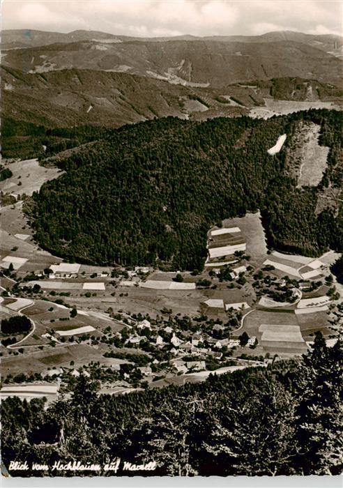 Marzell Malsburg-Marzell BW Blick vom Hochblauen auf Marzell mit Hotel Hochblaue