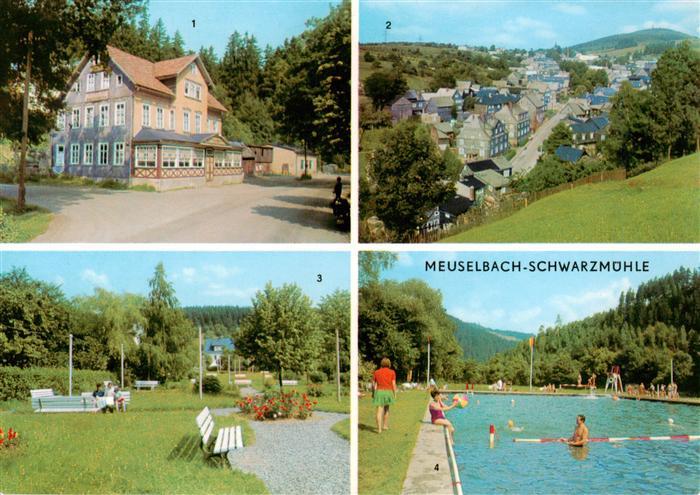 Meuselbach-Schwarzmuehle Thueringen Konsum Gaststaette Schwarzmuehle OT Meuselba