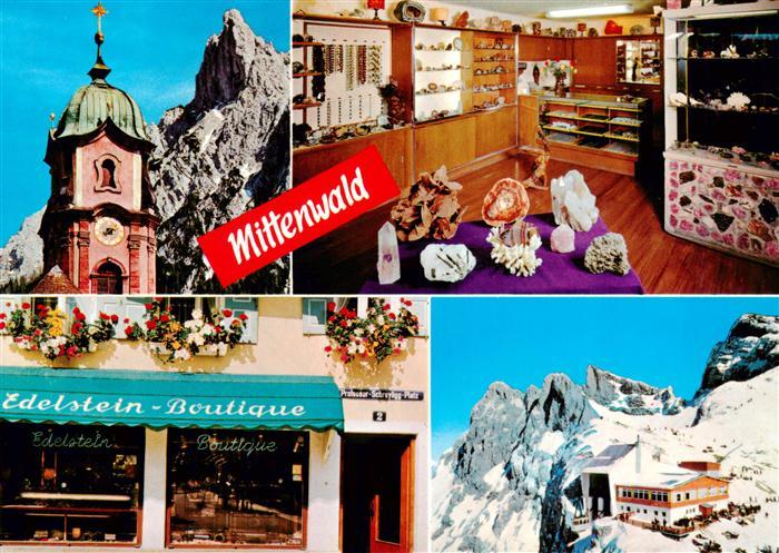 Mittenwald Bayern Edelstein Boutique Kirche Panorama
