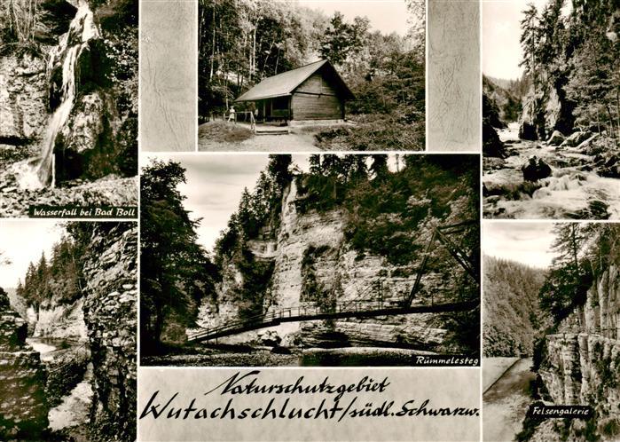 Wutach Wasserfall bei bad Boll Forsthaus Raemmelesteg Felsengalerie
