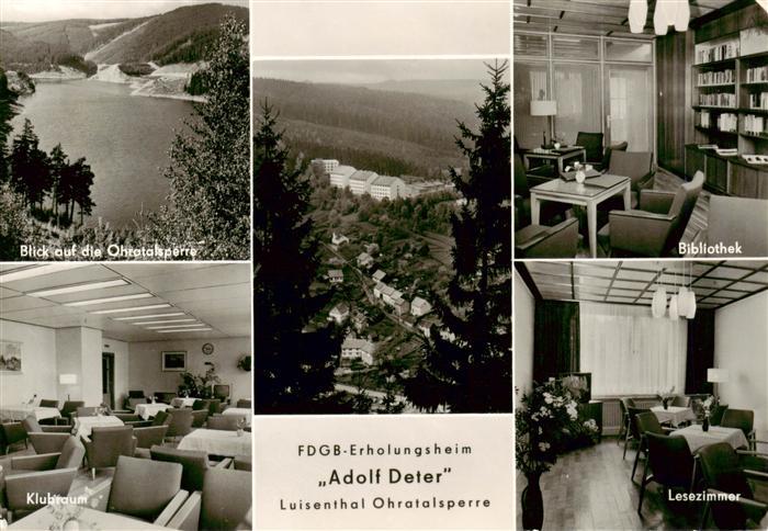 Luisenthal Thueringen Ohratalsperre Klubraum Panorama Bibliothek Lesezimmer