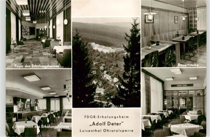 Luisenthal Thueringen FDGB Erholungsheim Adolf Deter Foyer Restaurant Panorama B