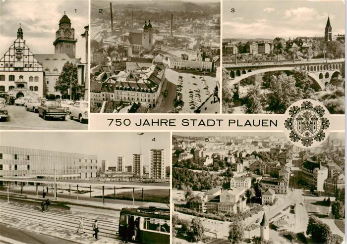 Plauen  Vogtland Rathaus am Altmarkt Johanniskirche Friedrich Ebert Bruecke Ober
